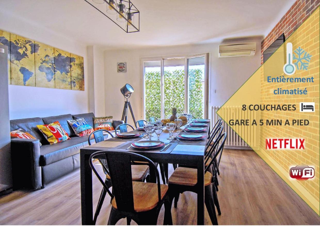 Climatise Gare Stcharles 4 Chambres Grand Balcon / Experience-Immo Marseille Ngoại thất bức ảnh